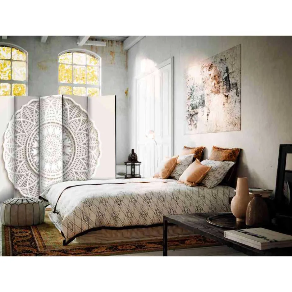 225x172 Spanische Wand in Beige Weiß - Gromany^Wohnen