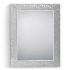 Wohnen 55x70 Spiegel mit breitem Rahmen in Silber - Tunapuna