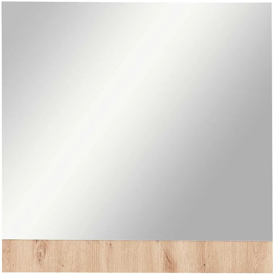 Wohnen 84x84 Spiegel mit Wildeiche NB Leiste - Cluster