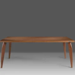 200x100 Tisch in Nussbaum mit Furnier - Foligro^Wohnen