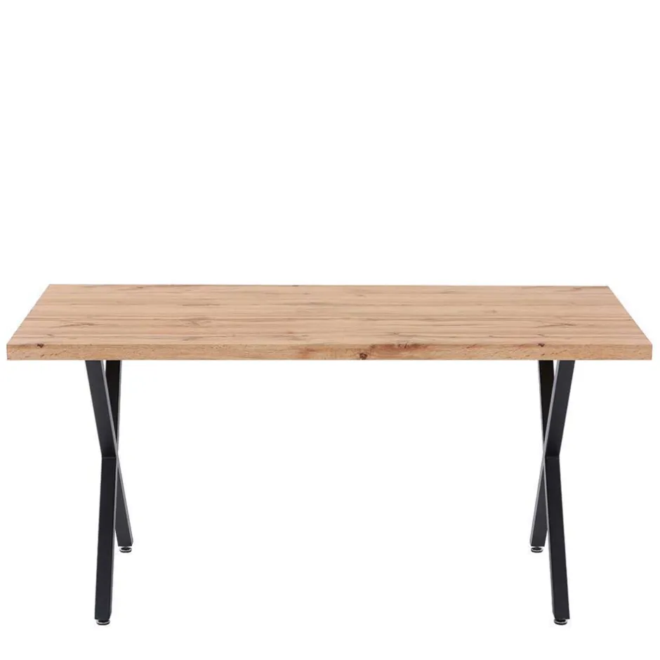 160x90 Tisch mit X-Füßen & Stühle - Zandras (fünfteilig)^Wohnen Outlet