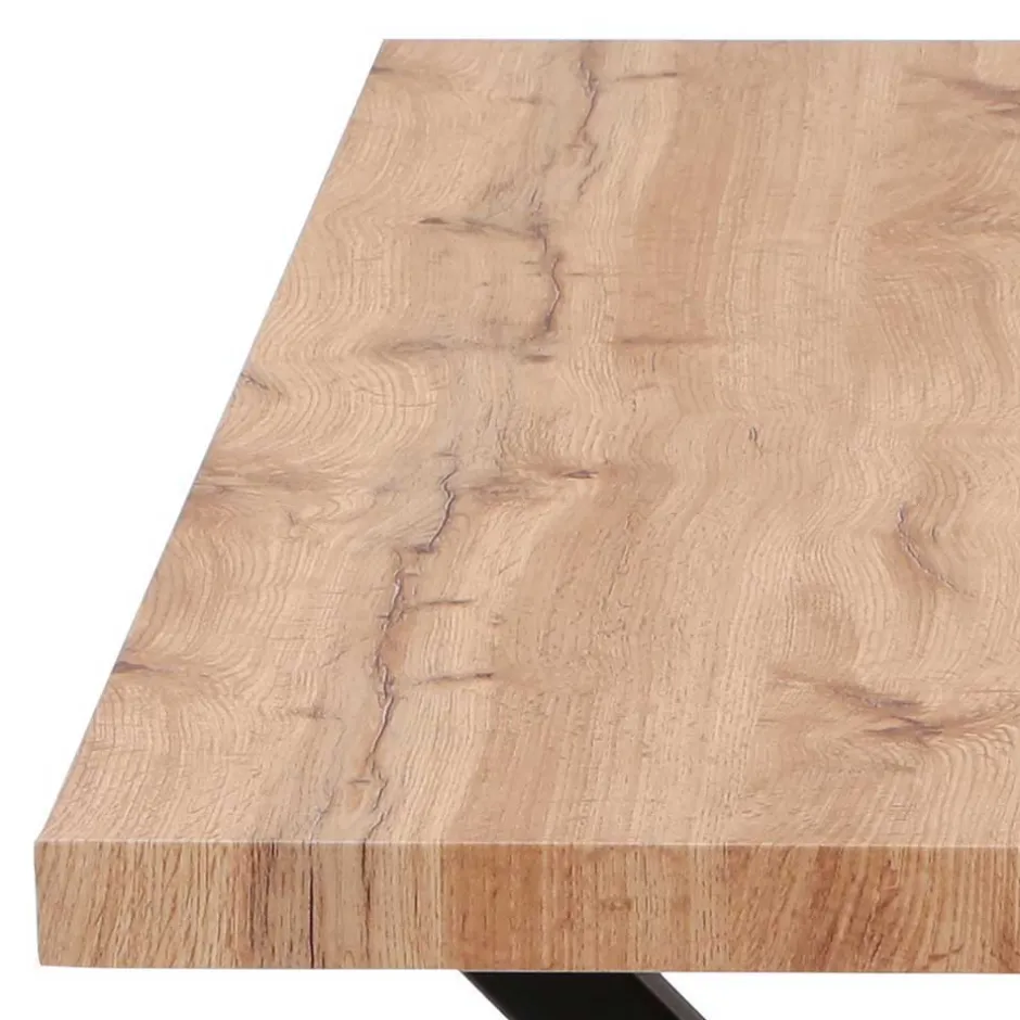 160x90 Tisch mit X-Füßen & Stühle - Zandras (fünfteilig)^Wohnen Outlet