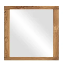 Wohnen 80x80 Wandspiegel aus Eichenholz Rahmen - Sennya