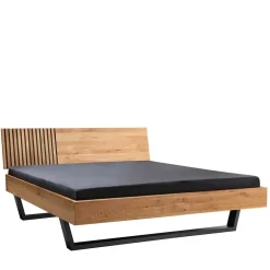 Wohnen 140x200 Wildeiche Bett mit Kufen - Manarola