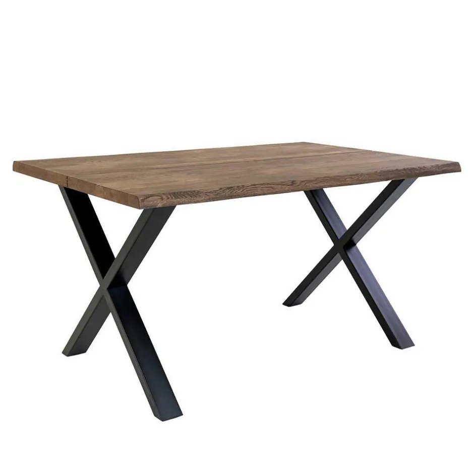 140x95 X-Fuß Esstisch & 4 Stühle - Turino (fünfteilig)^Wohnen Discount