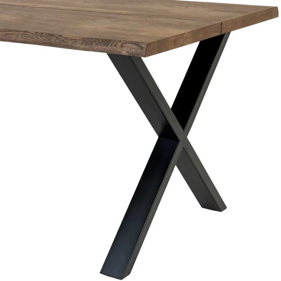 140x95 X-Fuß Esstisch & 4 Stühle - Turino (fünfteilig)^Wohnen Discount