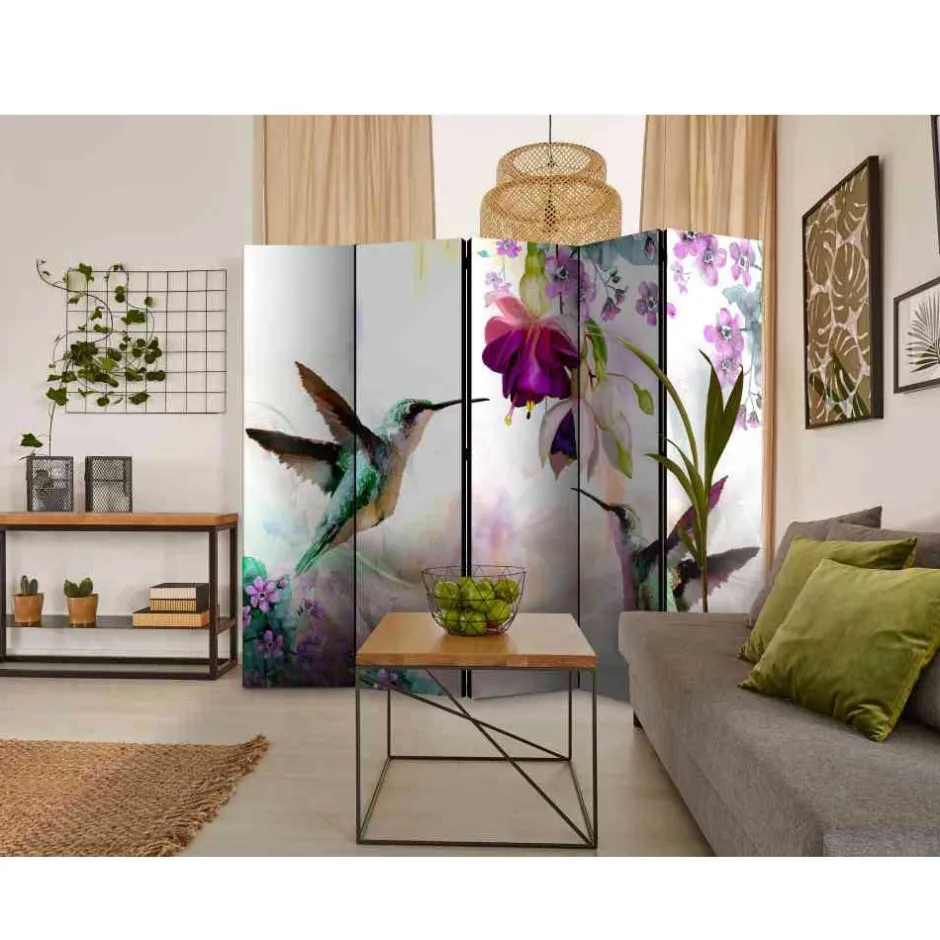 Kinder Wohnen 225x172cm Spanische Wand mit Naturmotiv - Cerbula