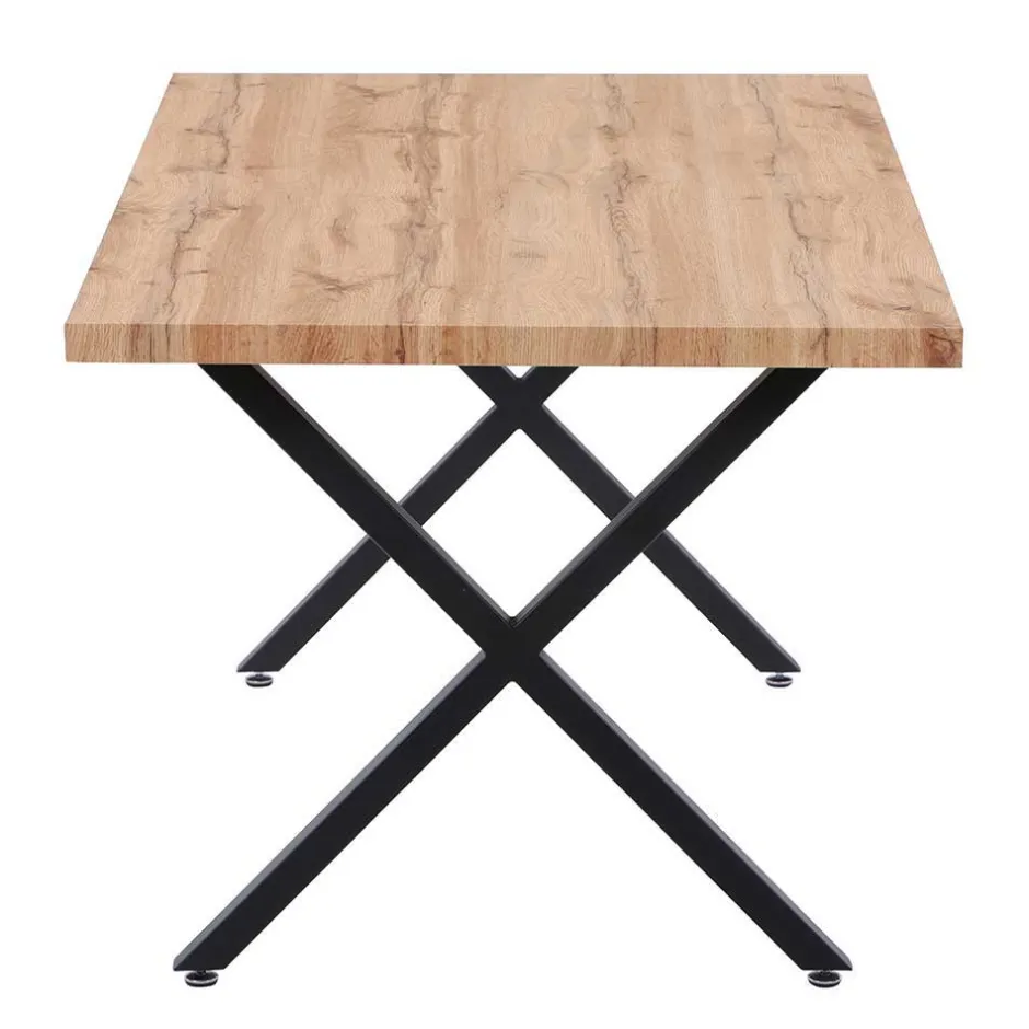 Wohnen X-Fuß Esstisch & Stühle Set - Cralega (fünfteilig)