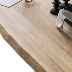 Wohnen X-Fuß Esszimmertisch mit Baumkantenplatte - Ebrania