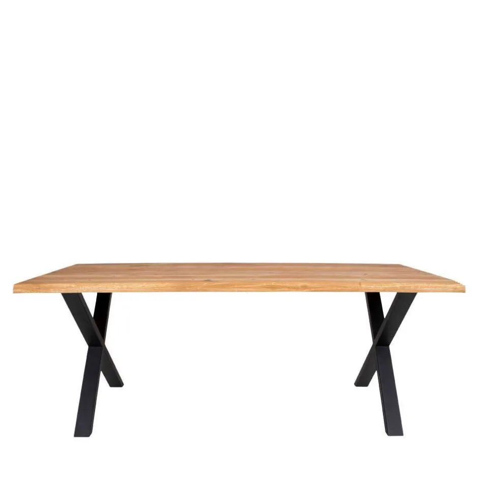 Wohnen X-Fuß Tisch & Armlehnstühle - Gladiore (siebenteilig)