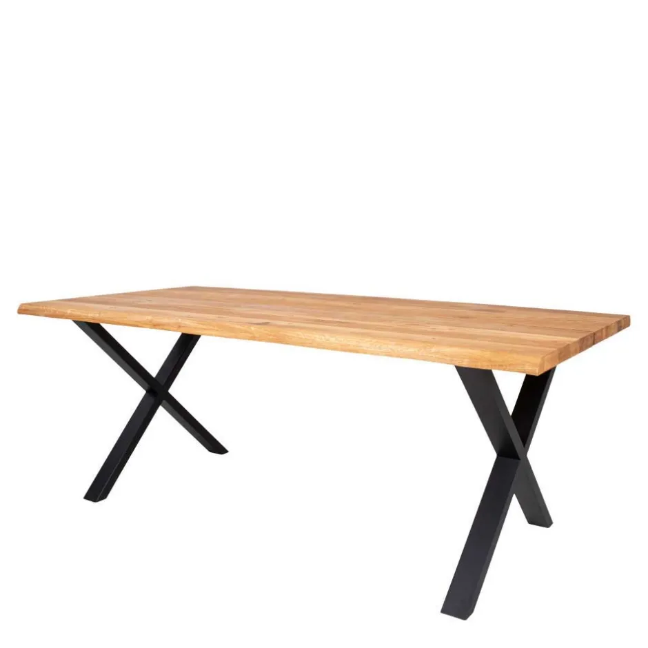 Wohnen X-Fuß Tisch & Armlehnstühle - Gladiore (siebenteilig)