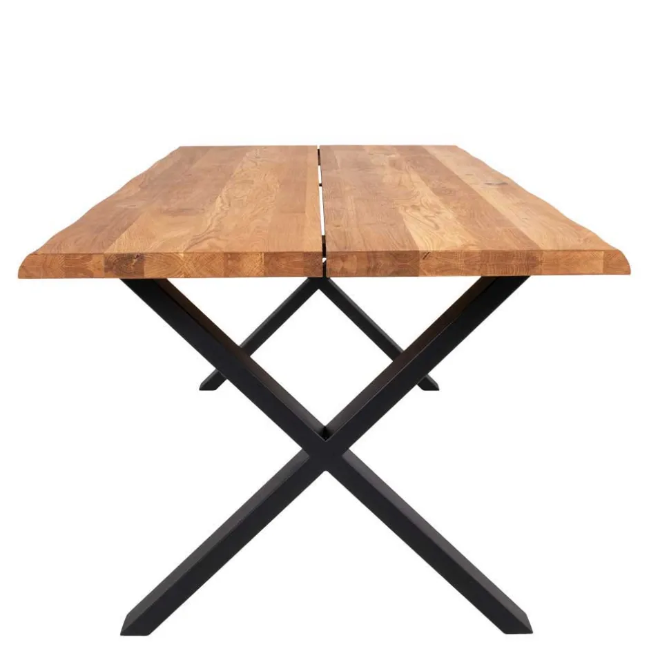 Wohnen X-Fuß Tisch & Armlehnstühle - Gladiore (siebenteilig)