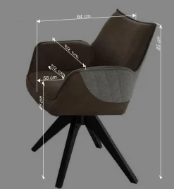 X-Fuß Tisch & Drehstühle Set - Niam (siebenteilig)^Wohnen New