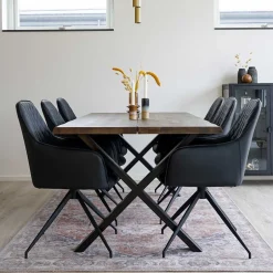 X-Fuß Tisch & Tischsessel - Tobarida (siebenteilig)^Wohnen Discount