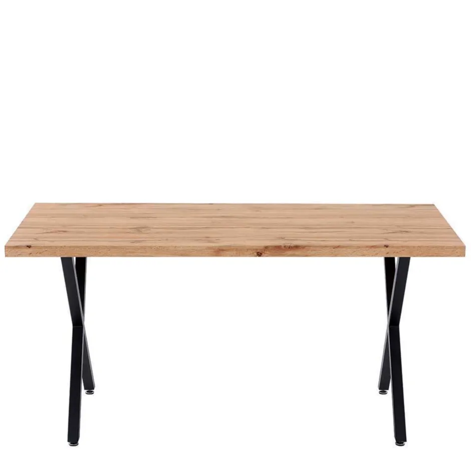 X-Fuß Tischgruppe mit Polsterstühlen - Fanita (fünfteilig)^Wohnen Clearance