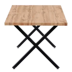 X-Fuß Tischgruppe mit Polsterstühlen - Fanita (fünfteilig)^Wohnen Clearance