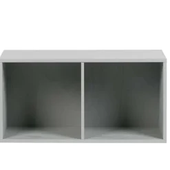 Wohnen 81x41x35 2 Fächer Regal in Grau lackiert - Lanik