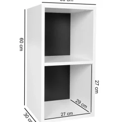 30x60x30 2 Fächer Regal in Weiß - Xaidon^Wohnen Hot