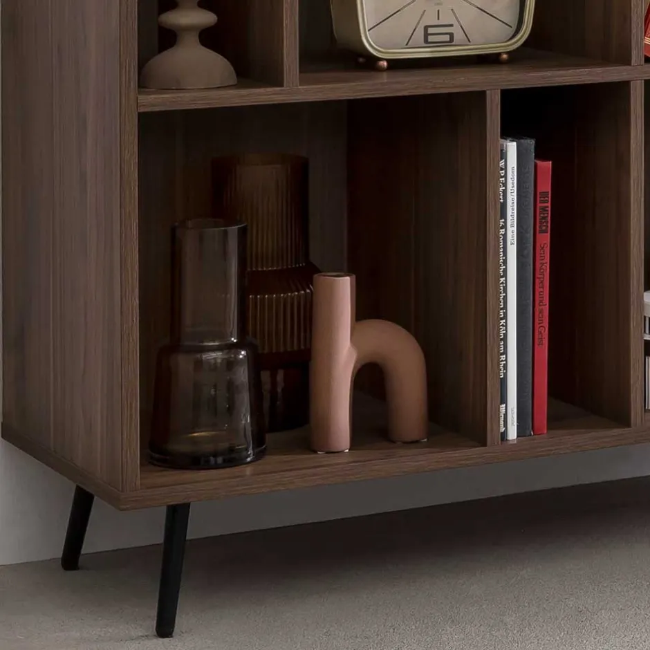 Wohnen 118x76x40 7 Fächer Regal mit Tür - Nuies