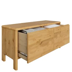 Wohnen 98x48x34 2 Schubladen Kommode aus Kiefer - Etvina