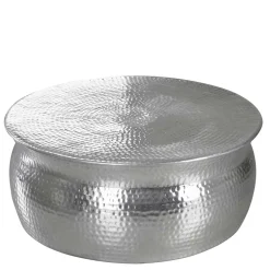 Wohnen 75x31x75 Alu Couchtisch in Silber - Cremo