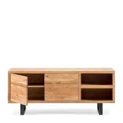 Wohnen 180x75x45 Asteiche Sideboard mit Metallfüßen - Ventida