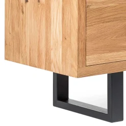 Wohnen 180x75x45 Asteiche Sideboard mit Metallfüßen - Ventida