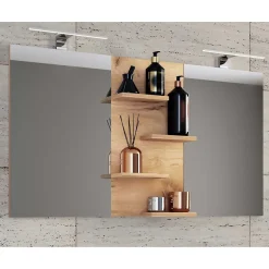 Wohnen 112x59x12 Bad Doppelspiegel mit Mittelregal - Cazryn