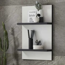 Wohnen 40x62x12 Bad Hängeregal mit 2 Böden - Ingmesan