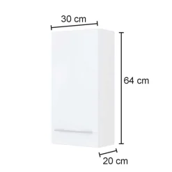30x64x20 Bad Hängeschrank mit Metallgriff - Lemnas^Wohnen Online