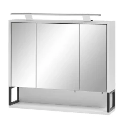 70x68x16 Bad Spiegelschrank aus Stahl in Weiß - Ismilav^Wohnen Sale