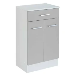 Wohnen 50x84x35 Bad Vertiko in Hellgrau - Girios