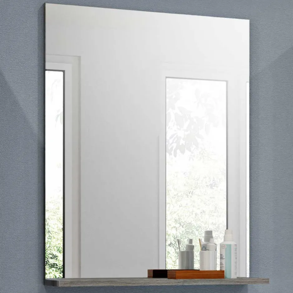 Wohnen 60x79x19 Badspiegel mit Ablage in Grau - Nancys