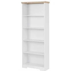 Wohnen 75x180x30 Bücher Regal mit fünf Fächern - Akedra