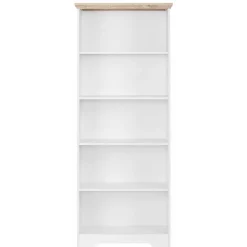 Wohnen 75x180x30 Bücher Regal mit fünf Fächern - Akedra