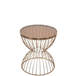 50x57x50 Beistelltisch aus Metall Rosegold - Ostranca^Wohnen Discount