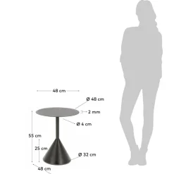 48x55x48 Beistelltisch aus pulverbeschichtetem Metall - Ceria^Wohnen