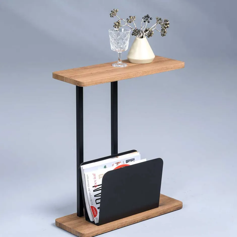 Wohnen 50x60x20 Beistelltisch mit Zeitungsständer - Gruskom