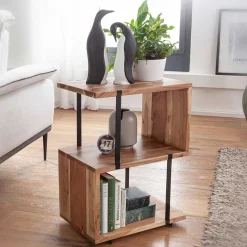 Wohnen 45x60x30 Beistelltisch Regal in Akazie - Matic