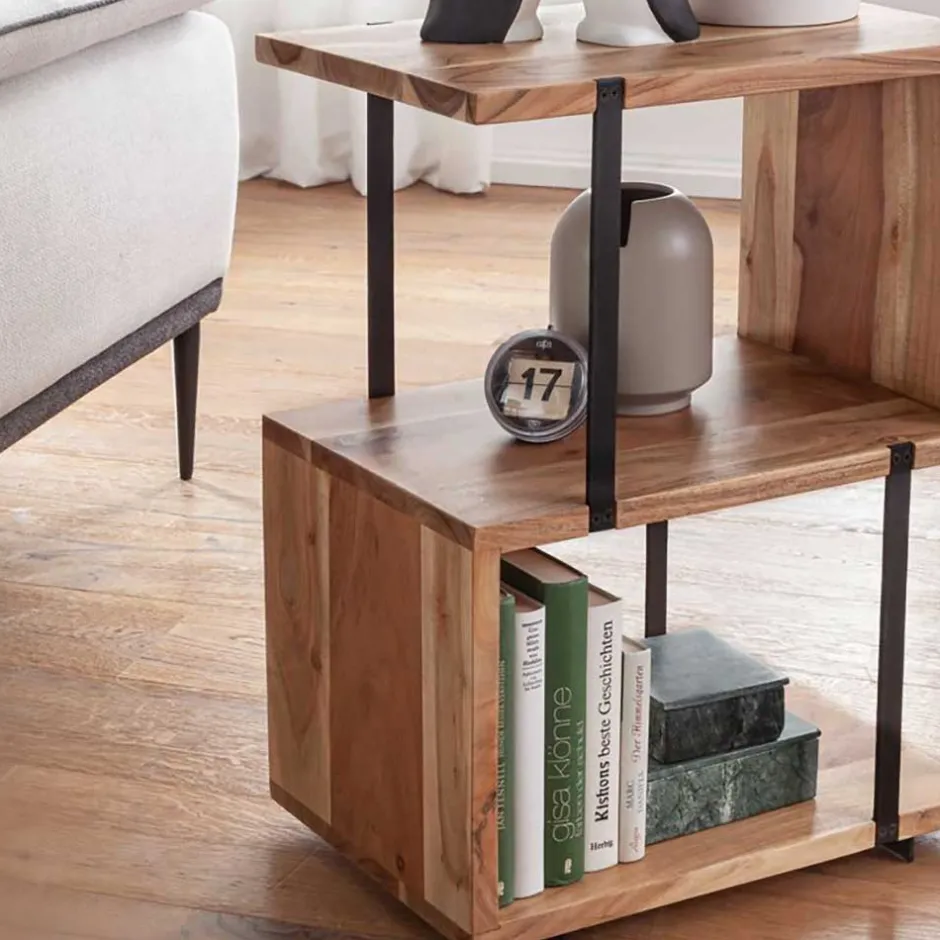 Wohnen 45x60x30 Beistelltisch Regal in Akazie - Matic