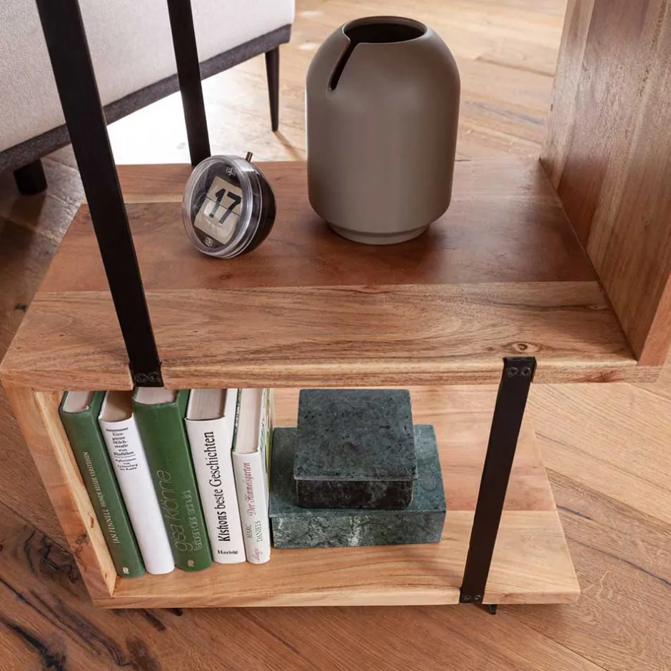 Wohnen 45x60x30 Beistelltisch Regal in Akazie - Matic