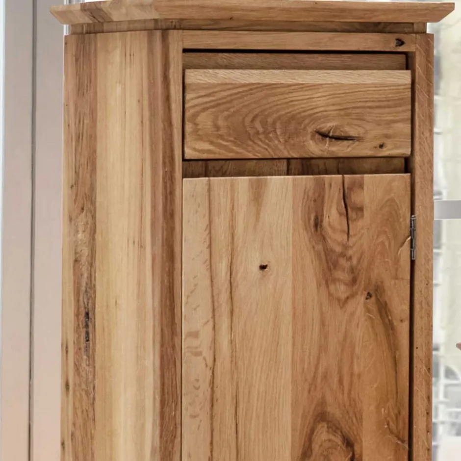 Wohnen 30x90x30 Blumensäule Schrank aus Wildeiche massiv - Dancona