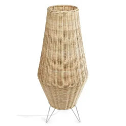 30x70x30 Bodenleuchte aus Rattan Geflecht in Beige - Jannios^Wohnen Discount