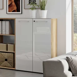 Wohnen 80x120x37 Büro Aktenschrank abschließbar - Laszlo I