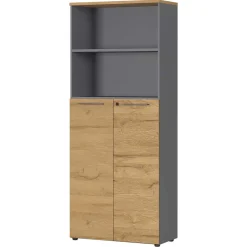 Wohnen 80x197x40 Büro Aktenschrank mit 2 Fächern - Ovgunia
