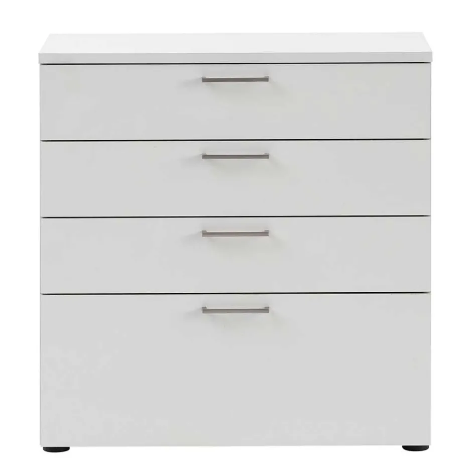 Wohnen 80x84x41 Büro Kommode in Lichtgrau - Bowsla