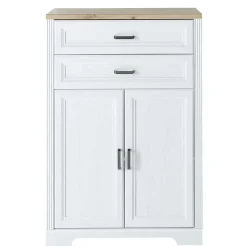 Wohnen 86x127x38 Büro Ordnerschrank 2-türig & 2 Schubladen - Mehady