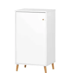 Wohnen 51x185x41 Büro Regal Schrank in Weiß - Obtin