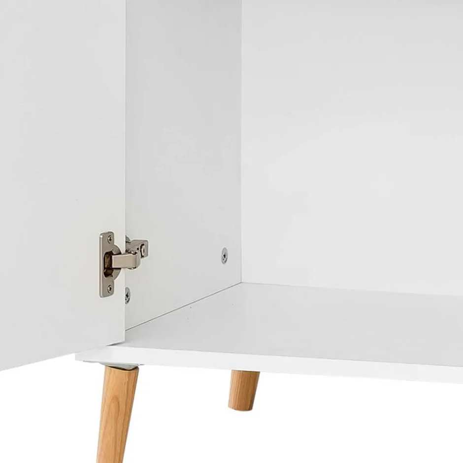 Wohnen 51x185x41 Büro Regal Schrank in Weiß - Obtin