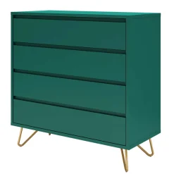 Wohnen 90x90x40 cm 4 Schubladen Kommode in Grün - Ricriava